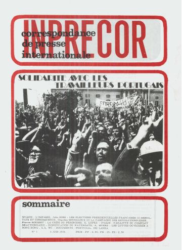 Couverture, Inprecor (première série) n° 1