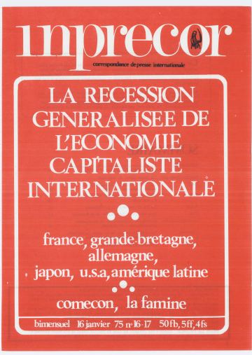Couverture, Inprecor (première série) n° 16-17