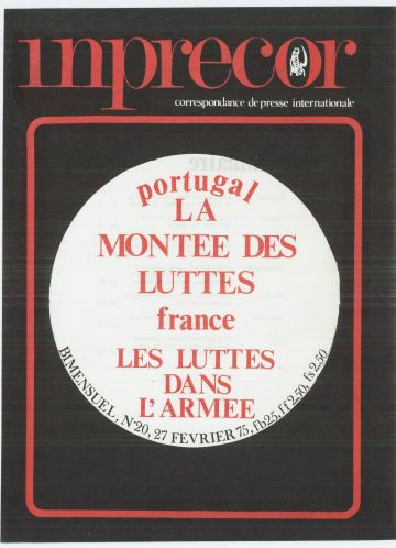 Couverture, Inprecor (première série) n° 20
