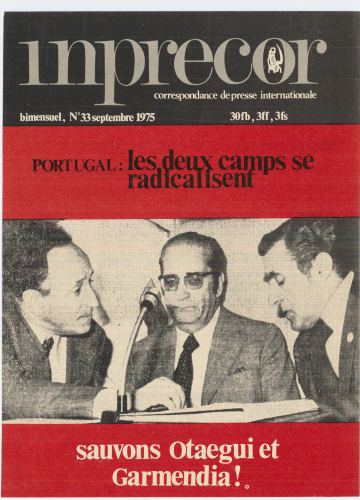 Couverture, Inprecor (première série) n° 33