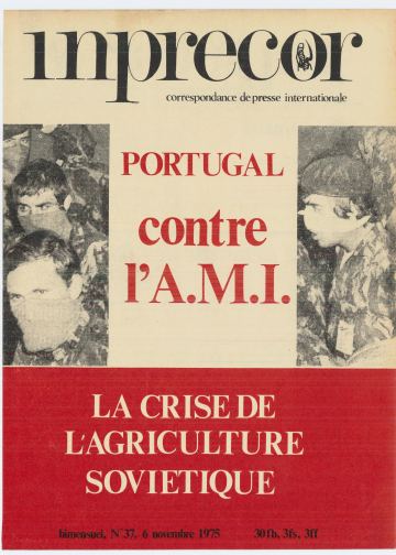 Couverture, Inprecor (première série) n° 37