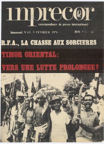 Couverture, Inprecor (première série) n° 43