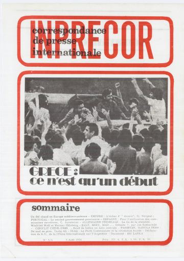 Couverture, Inprecor (première série) n° 5