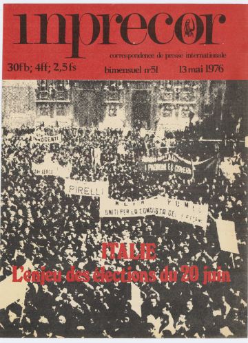 Couverture, Inprecor (première série) n° 51