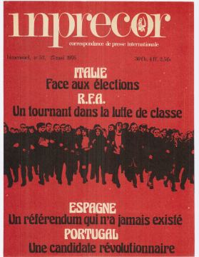Couverture, Inprecor (première série) n° 52
