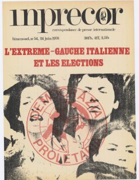 Couverture, Inprecor (première série) n° 54