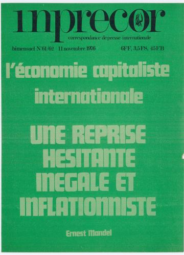 Couverture, Inprecor (première série) n° 61-62