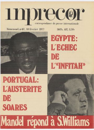 Couverture, Inprecor (première série) n° 67