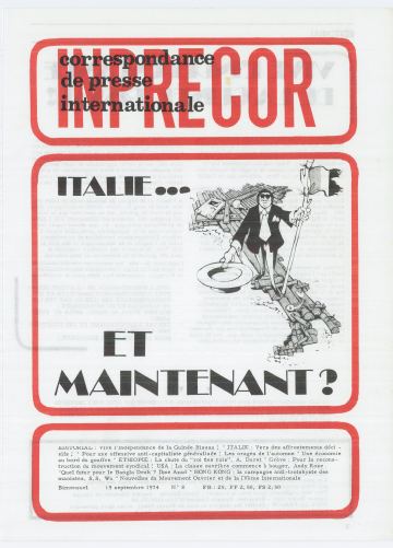 Couverture, Inprecor (première série) n° 8