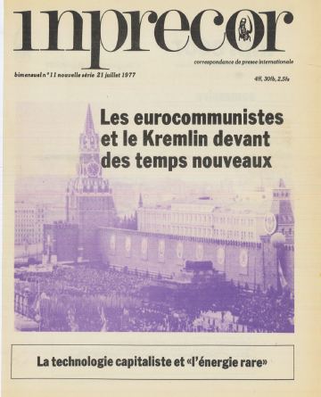 Couverture, Inprecor n° 11