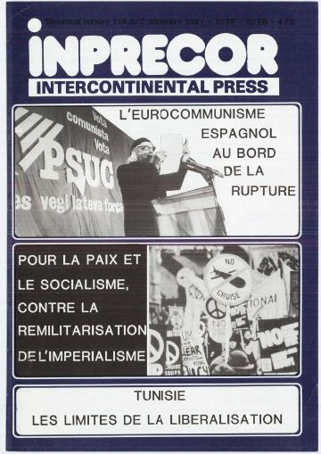 Couverture, Inprecor n° 114