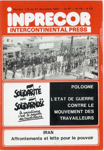 Couverture, Inprecor n° 115