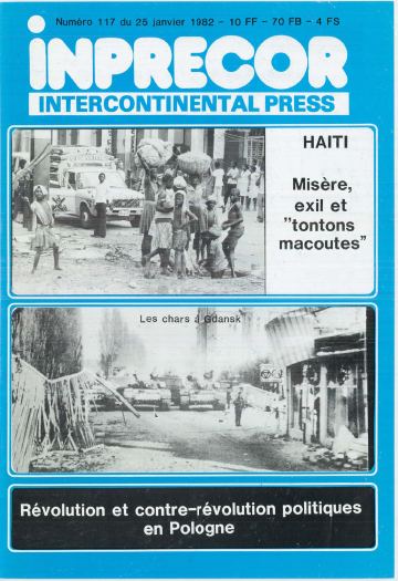 Couverture, Inprecor n° 117