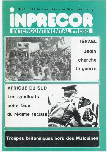 Couverture, Inprecor n° 125