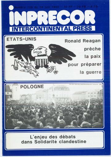 Couverture, Inprecor n° 128