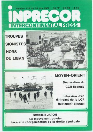 Couverture, Inprecor n° 129