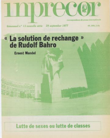 Couverture, Inprecor n° 13