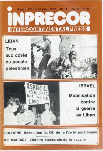 Couverture, Inprecor n° 130