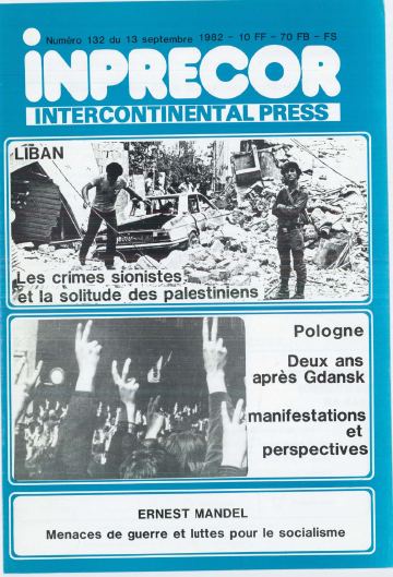 Couverture, Inprecor n° 132