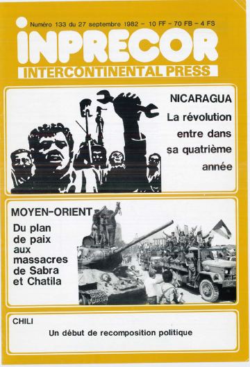 Couverture, Inprecor n° 133