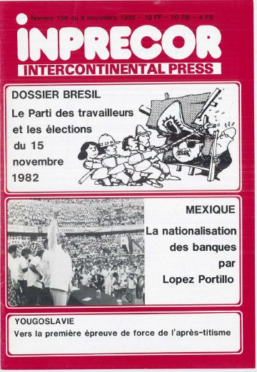 Couverture, Inprecor n° 136