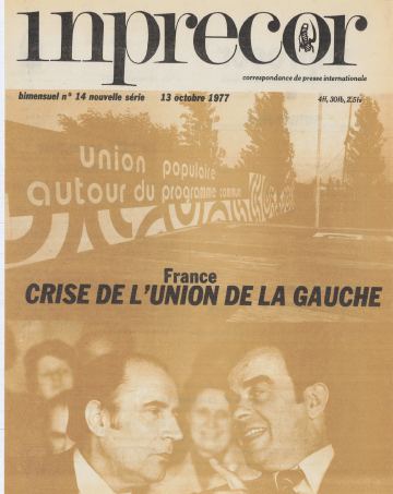 Couverture, Inprecor n° 14