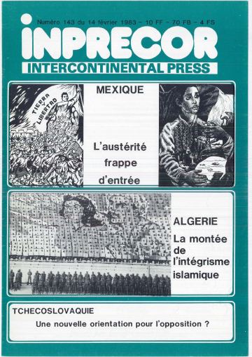 Couverture, Inprecor n° 143
