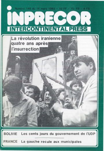 Couverture, Inprecor n° 145