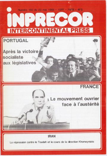 Couverture, Inprecor n° 150