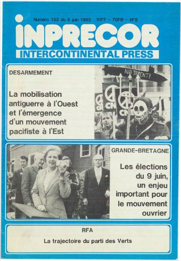 Couverture, Inprecor n° 152
