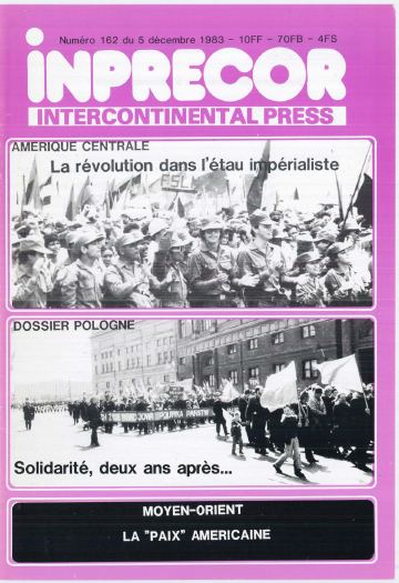 Couverture, Inprecor n° 162