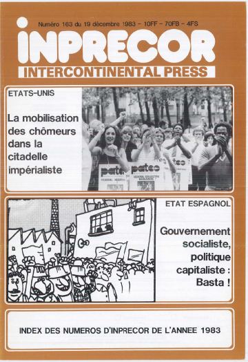 Couverture, Inprecor n° 163