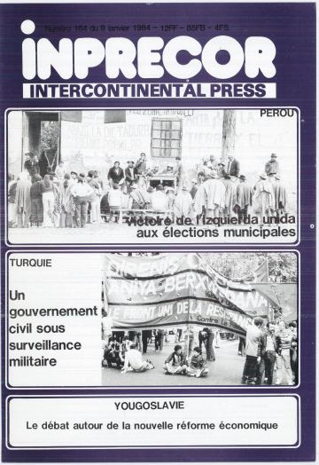 Couverture, Inprecor n° 164