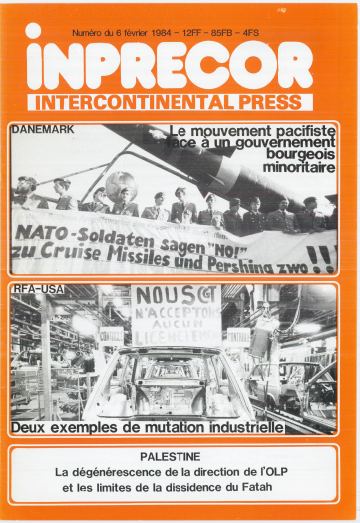 Couverture, Inprecor n° 166