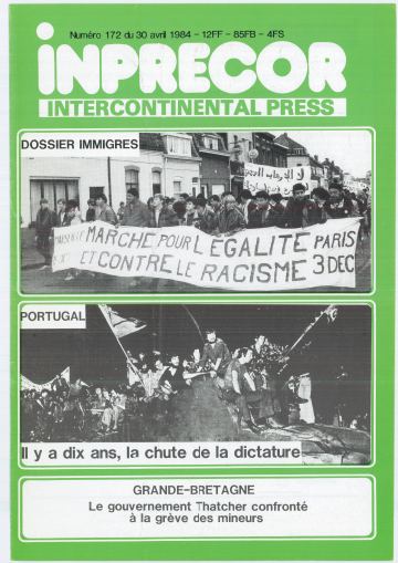 Couverture, Inprecor n° 172