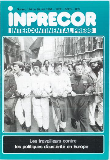 Couverture, Inprecor n° 174