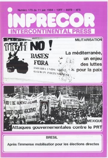 Couverture, Inprecor n° 175
