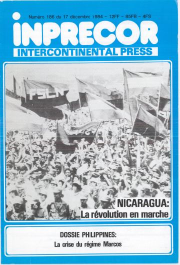 Couverture, Inprecor n° 186