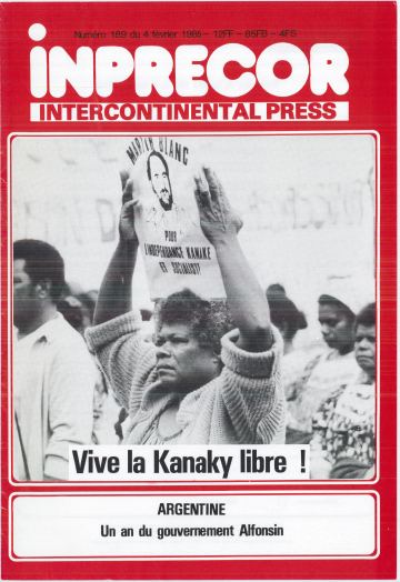 Couverture, Inprecor n° 189