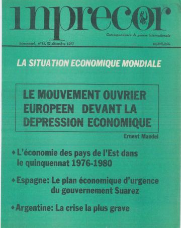 Couverture, Inprecor n° 19