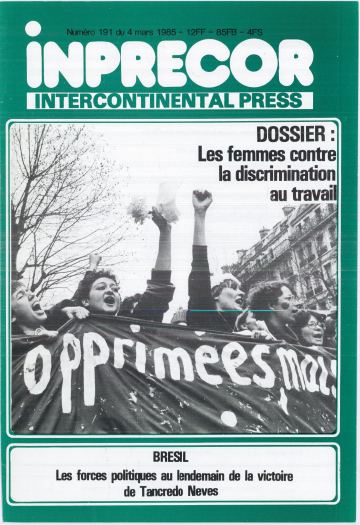 Couverture, Inprecor n° 191