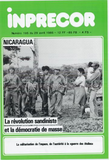 Couverture, Inprecor n° 195