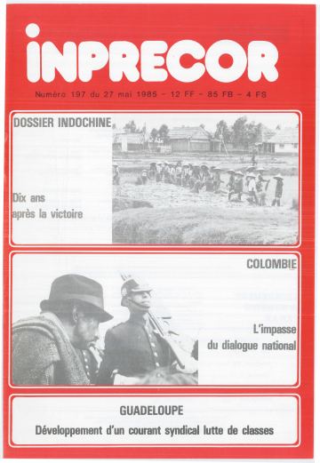 Couverture, Inprecor n° 197