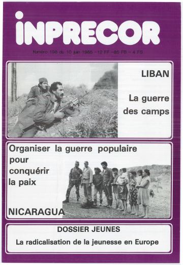 Couverture, Inprecor n° 198