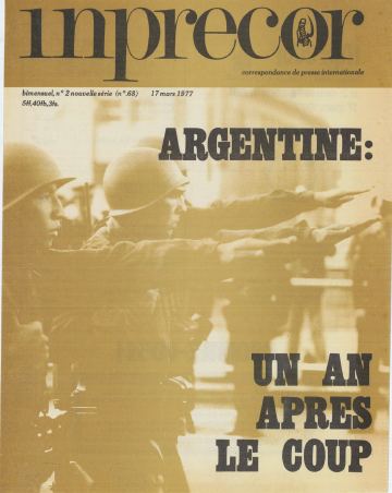 Couverture, Inprecor n° 2