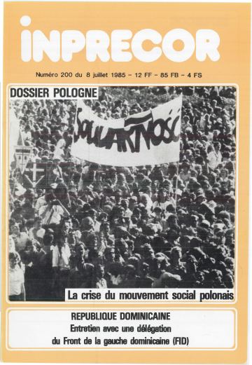 Couverture, Inprecor n° 200