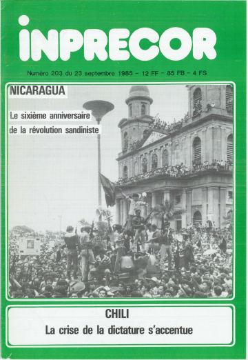 Couverture, Inprecor n° 203