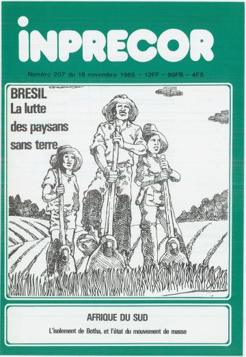 Couverture, Inprecor n° 207
