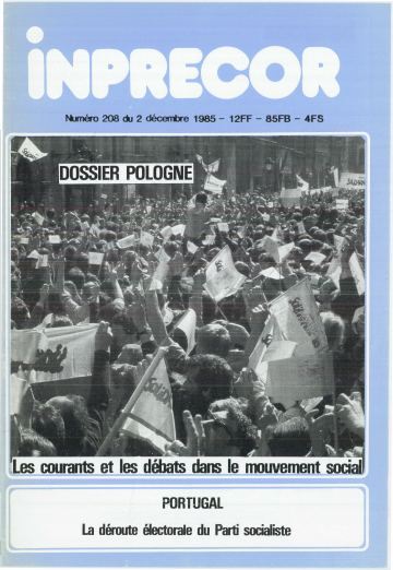Couverture, Inprecor n° 208