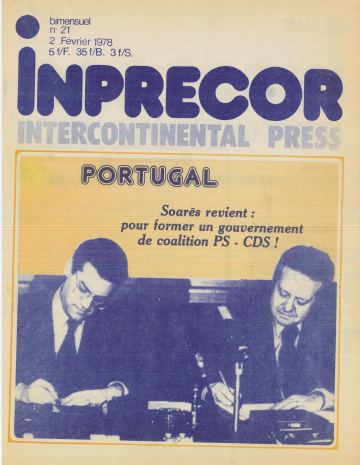 Couverture, Inprecor n° 21